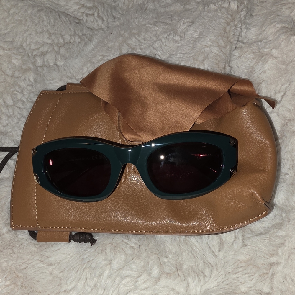 MCM Sunglasses Tan Leather Case